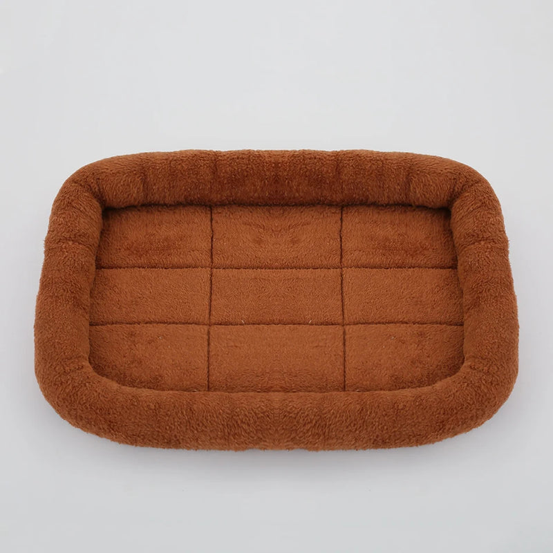 Pet Dog Bed Soft Plush Square Kennel Cat Large Medium Small Dogs Bed Cushion Pet Accessories Cat Dog Sleep Pad House