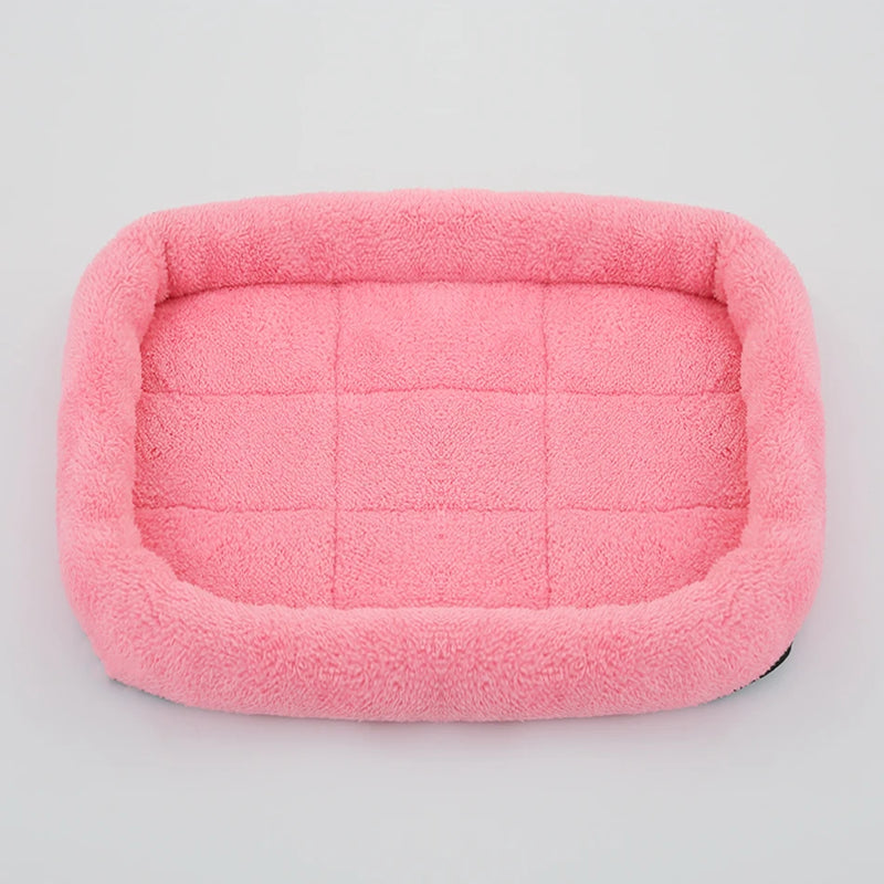 Pet Dog Bed Soft Plush Square Kennel Cat Large Medium Small Dogs Bed Cushion Pet Accessories Cat Dog Sleep Pad House