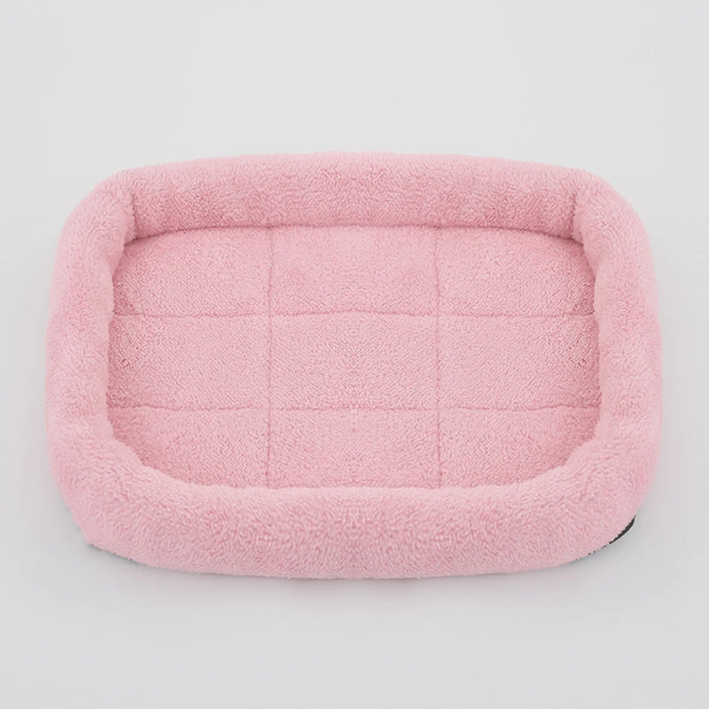 Pet Dog Bed Soft Plush Square Kennel Cat Large Medium Small Dogs Bed Cushion Pet Accessories Cat Dog Sleep Pad House