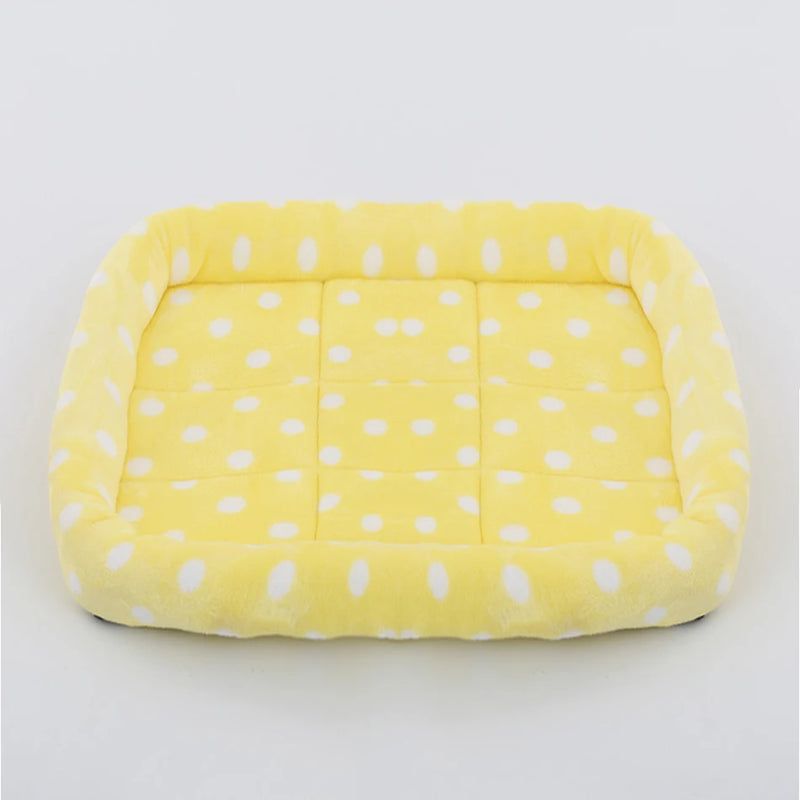 Pet Dog Bed Soft Plush Square Kennel Cat Large Medium Small Dogs Bed Cushion Pet Accessories Cat Dog Sleep Pad House
