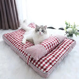 Pet Cat Bed Cushion Soft Lounger Pet Bed House for Dogs Cats Cozy Sleeping Sofa Warm Puppy Kennel Mat Dog Mattress Pet Supplies