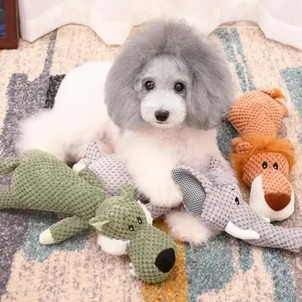 Pet Dog Toys for Large Dogs Cute Plush Squeak Stuffed Toys Fleece Durable Chewing Cute Soft Toys Pet Molar Toys Dogs Accessories