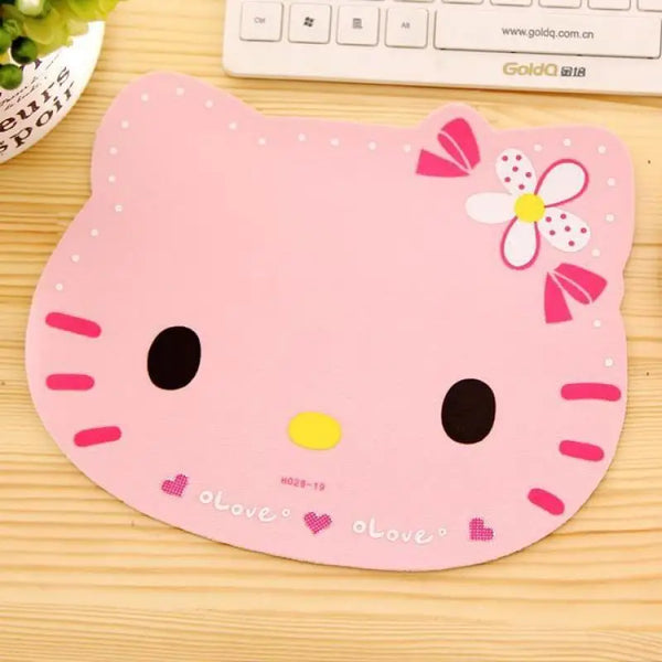 Sanrio Kawaii Hello Kitty Mouse Pad Computer Peripheral Accessories Anti slip Tablet Black Powder Coffee Pad Soft Mouse Pad Gift